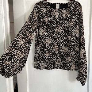 ICHI Balloon Sleeve Blouse